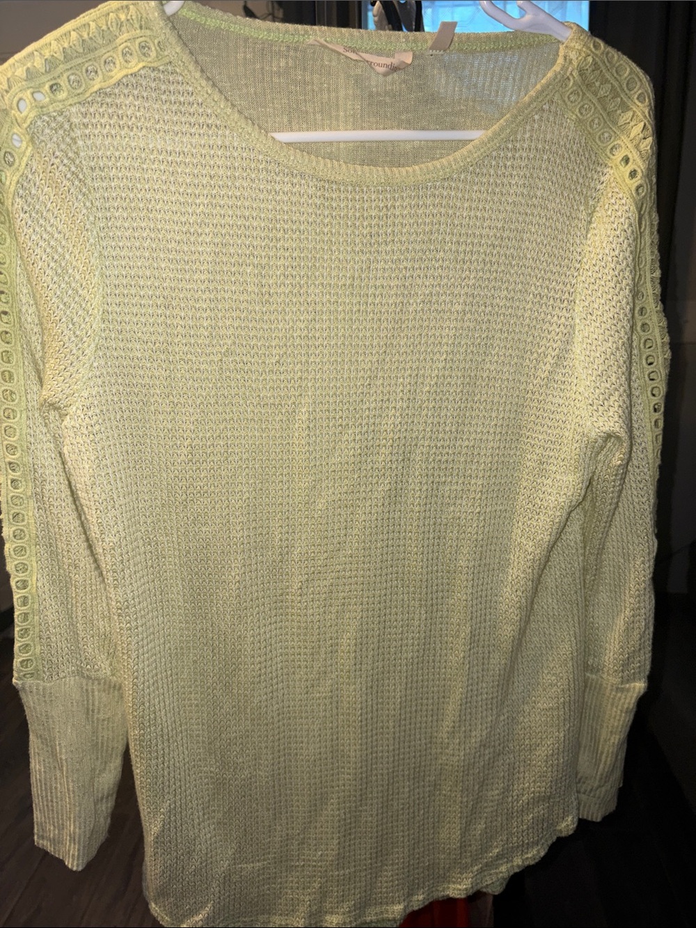 Soft surroundings Light Yellow Knit Women's Sweater PXS